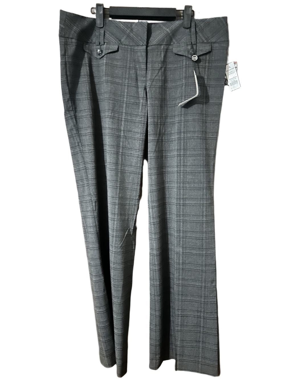 Dynamite Gray Blue Plaid Women's Trouser Pants Size 13/XL NWT Work Professional